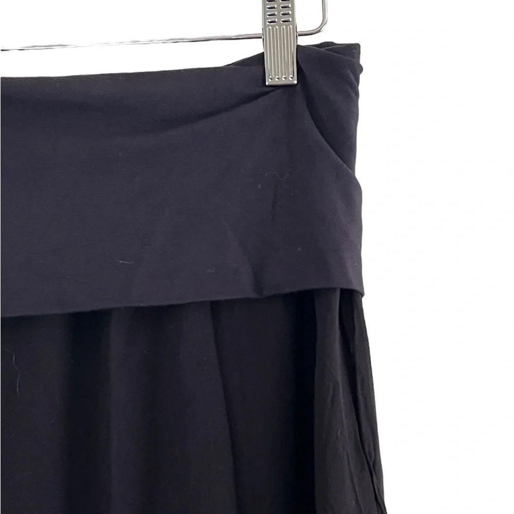 Splendid | Rayon fold over black maxi skirt size medium - Picture 8 of 12